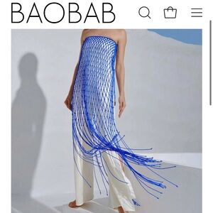 Balbab collection Blue Fringe Maxi Dress